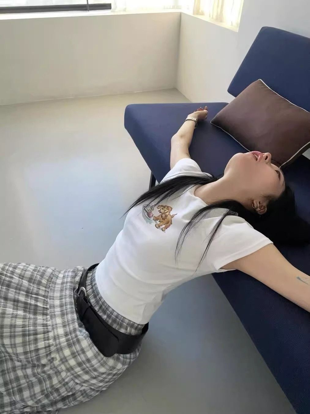 【1*1纯棉 常规款】印花正肩常规短袖 高弹力新款夏季修身显