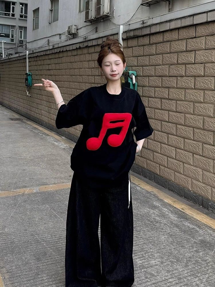 高品质纯棉200克精梳紧密100%棉宽松短袖t恤女