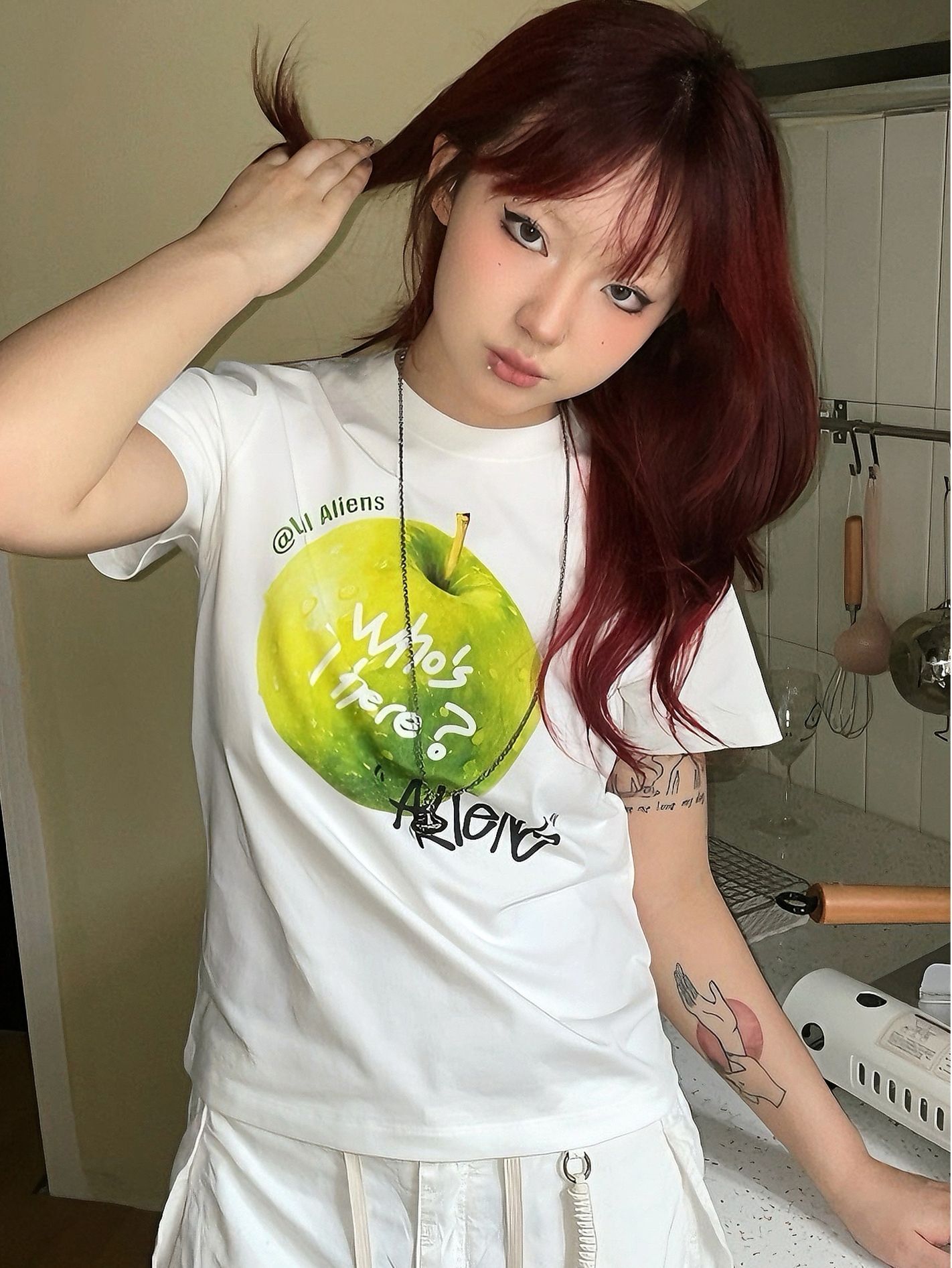 【1*1纯棉 常规款】印花正肩常规短袖 高弹力新款夏季修身显 【1*1纯棉 常规款】印花正肩常规短袖 高弹力新款夏季修身显