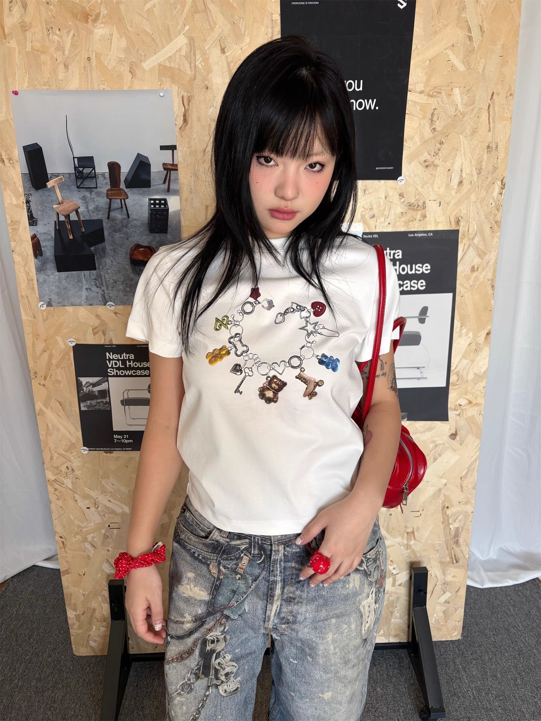 【1*1纯棉 常规款】印花正肩常规短袖 高弹力新款夏季修身显 【1*1纯棉 常规款】印花正肩常规短袖 高弹力新款夏季修身显