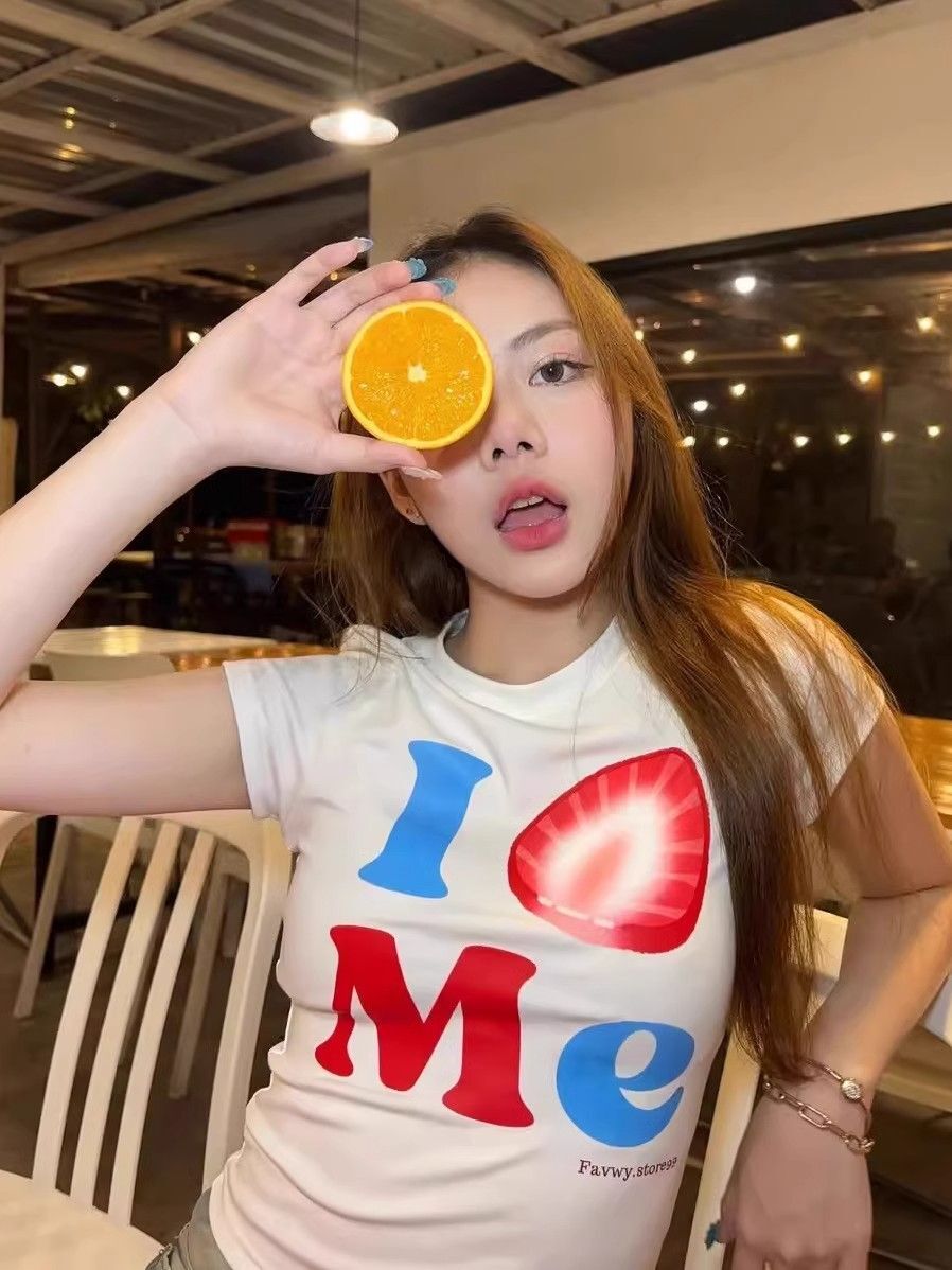 1*1纯棉 高弹力新款夏季短袖短款搭配高腰裤修身显瘦洋气上衣