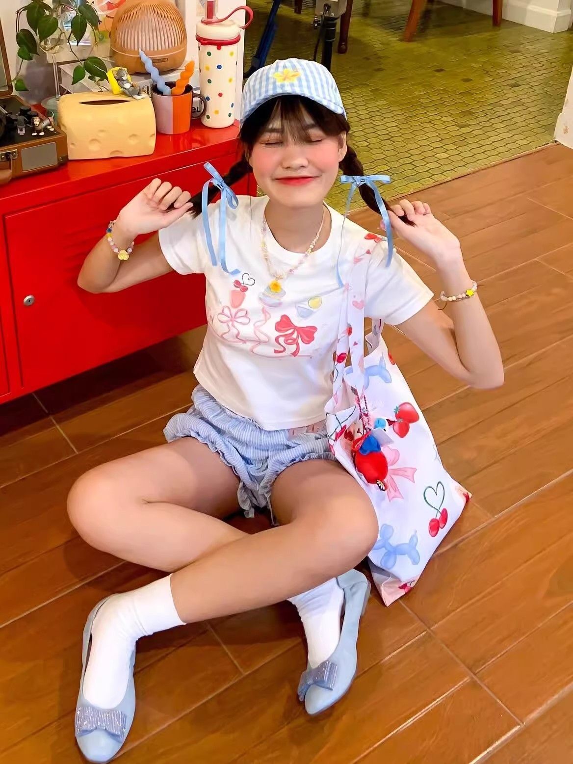 【1*1纯棉 常规款】印花正肩常规短袖 高弹力新款夏季修身显