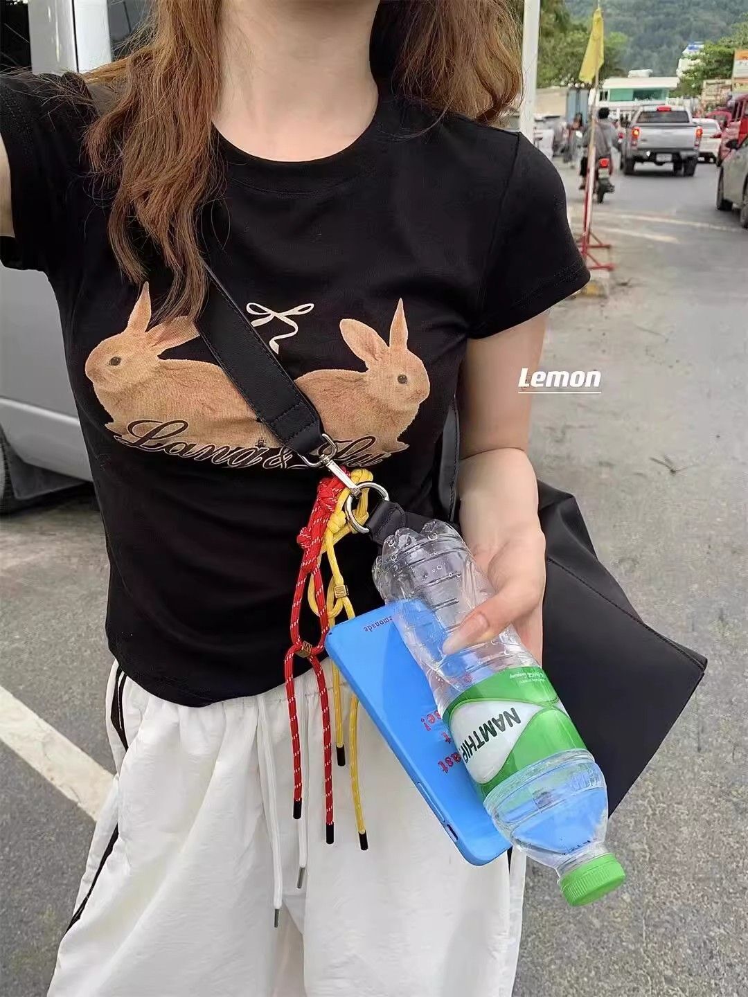 【1*1纯棉 常规款】印花正肩常规短袖 高弹力新款夏季修身显