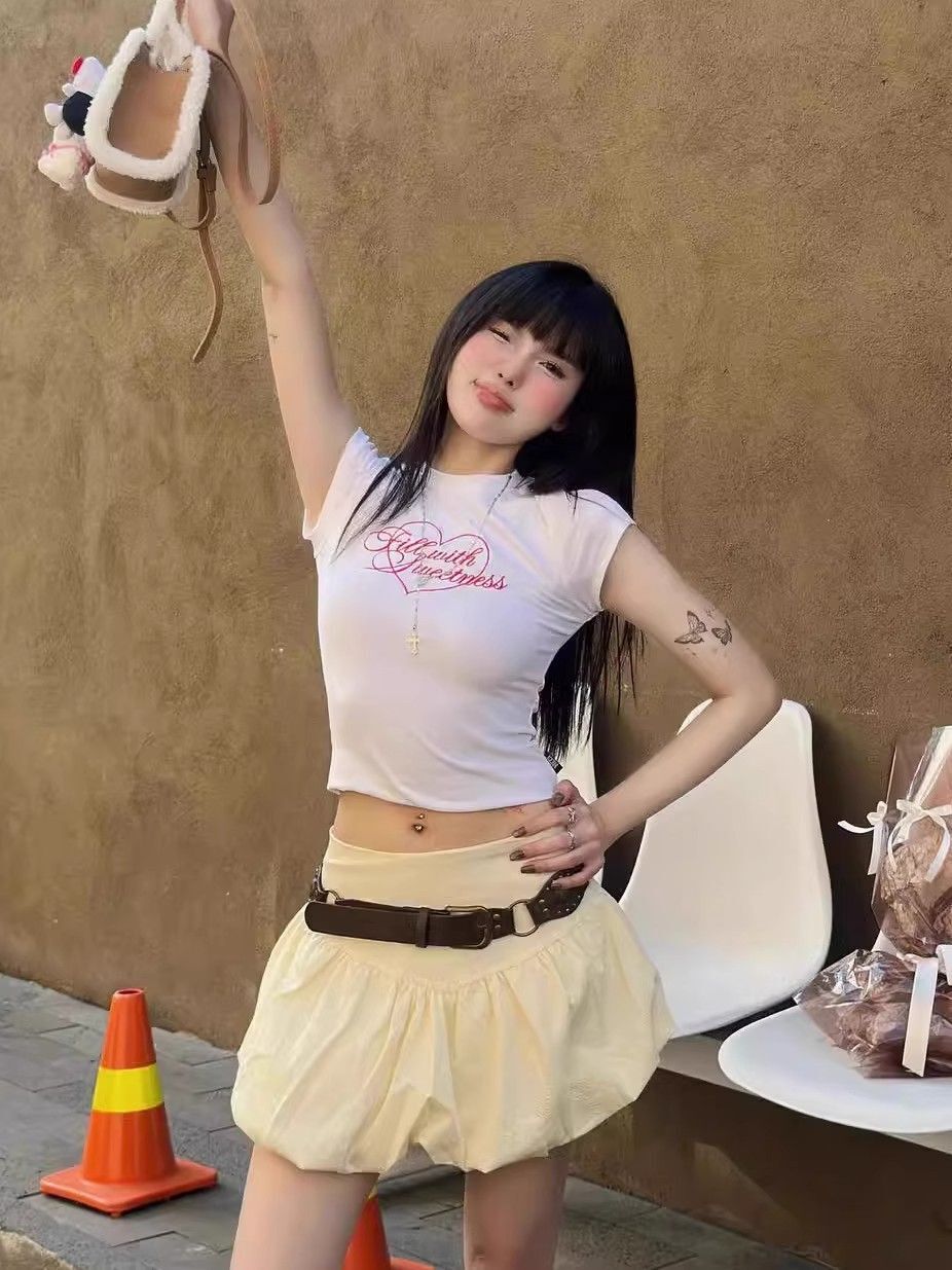 1*1纯棉 高弹力新款夏季短袖短款搭配高腰裤修身显瘦洋气上衣 1*1纯棉 高弹力新款夏季短袖短款搭配高腰裤修身显瘦洋气上衣