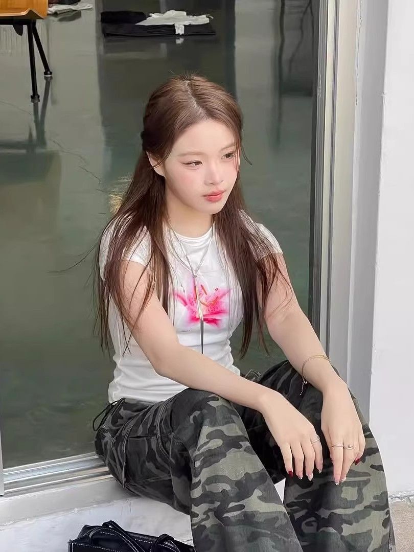 【1*1纯棉 常规款】印花正肩常规短袖 高弹力新款夏季修身显