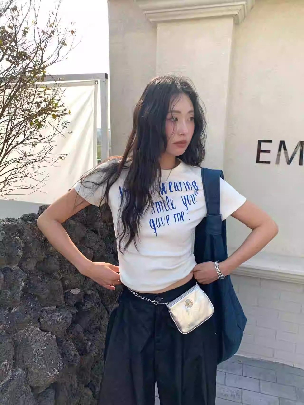 【1*1纯棉 常规款】印花正肩常规短袖 高弹力新款夏季修身显