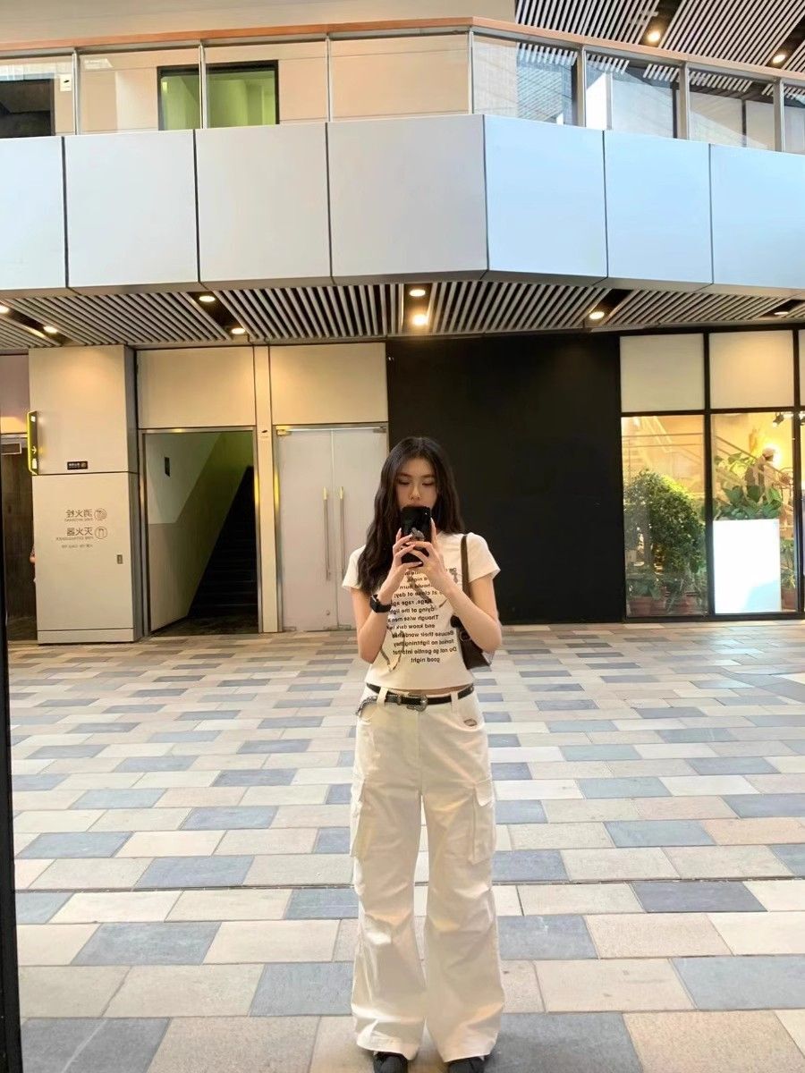 【1*1纯棉 常规款】印花正肩常规短袖 高弹力新款夏季修身显