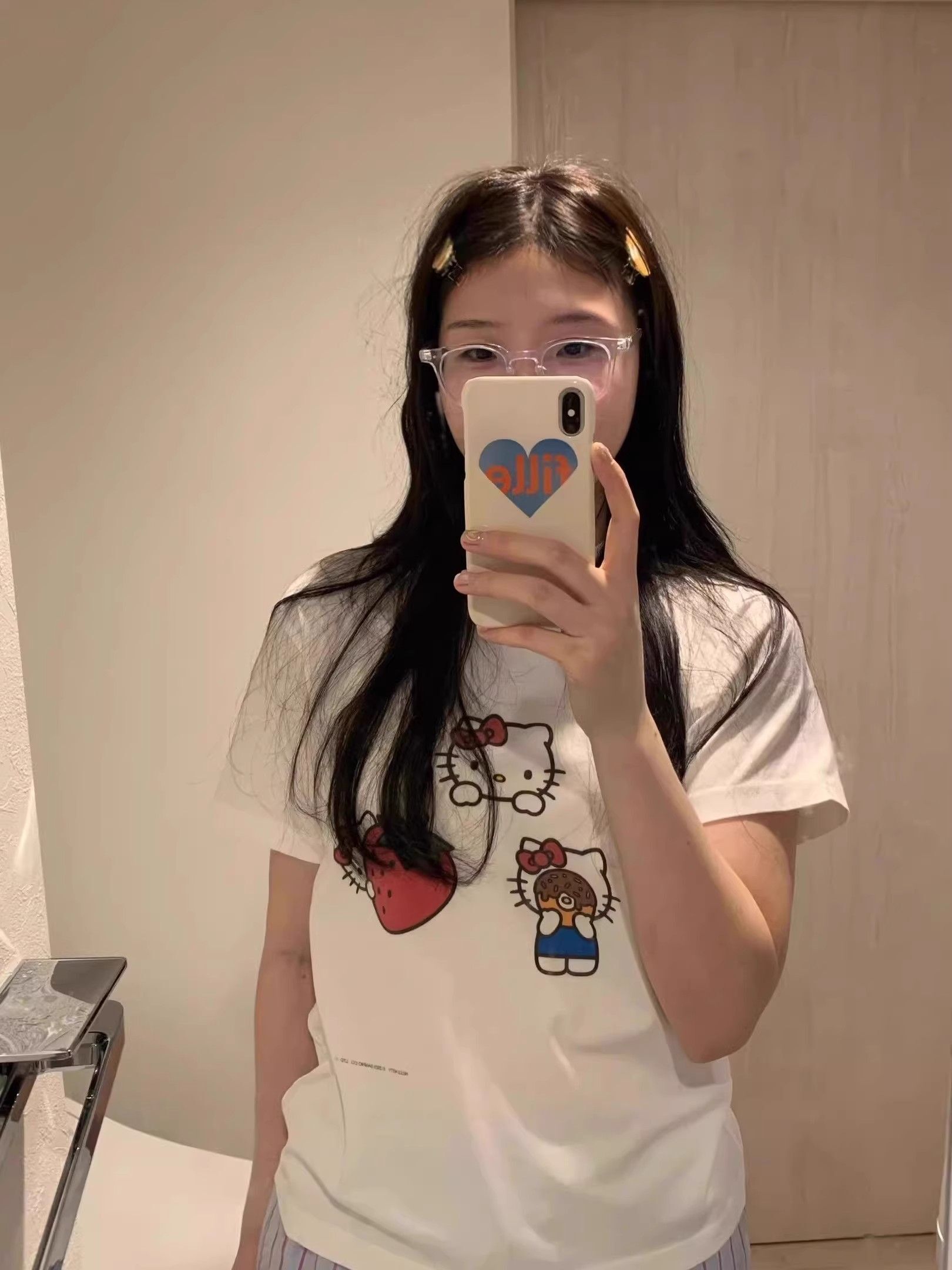 【1*1纯棉 常规款】印花正肩常规短袖 高弹力新款夏季修身显