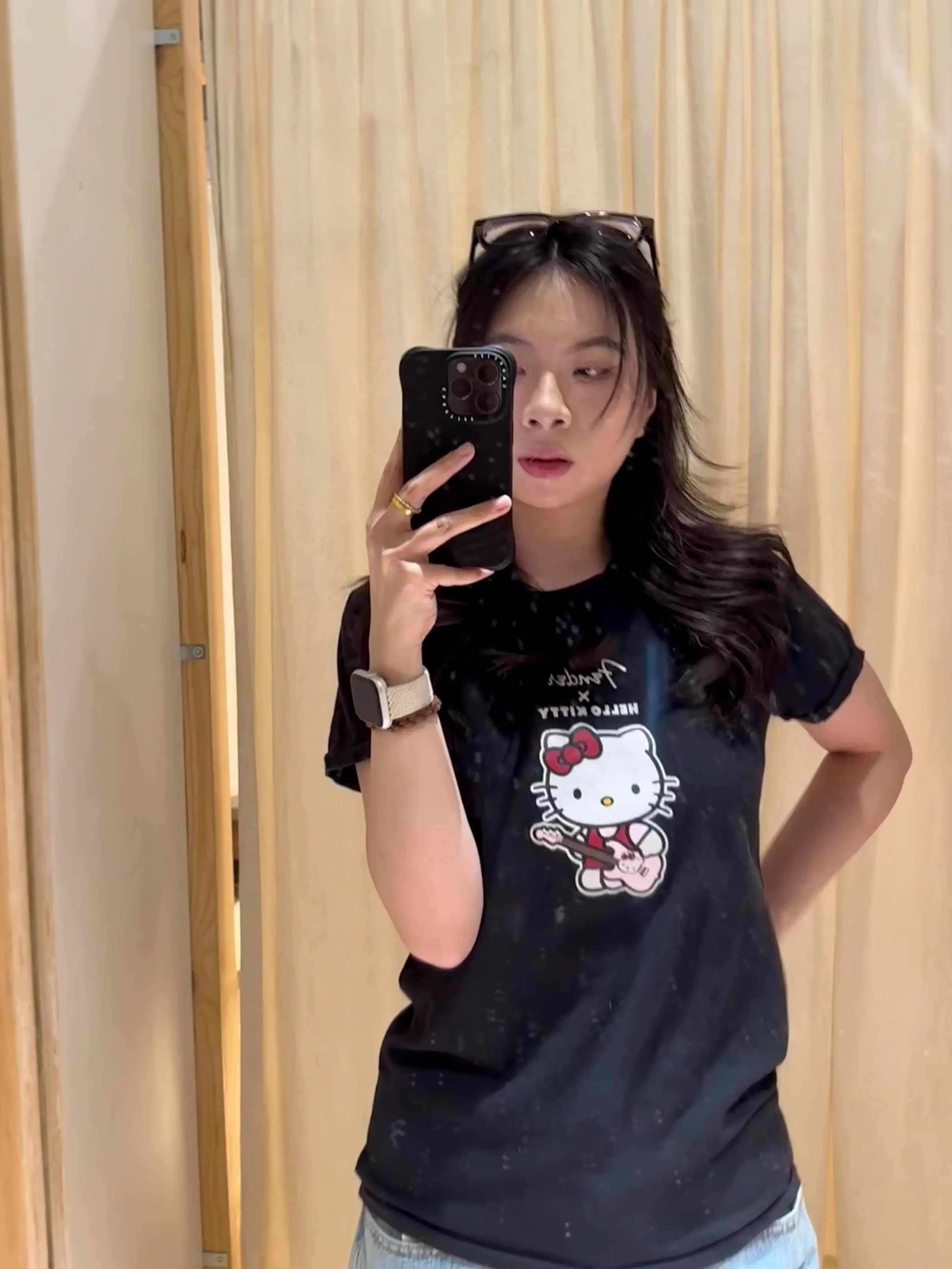 【1*1纯棉 常规款】印花正肩常规短袖 高弹力新款夏季修身显