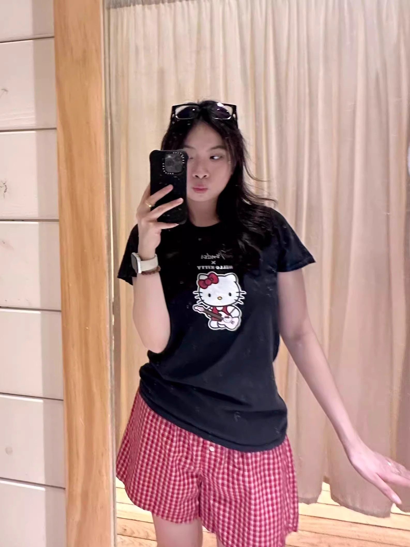 【1*1纯棉 常规款】印花正肩常规短袖 高弹力新款夏季修身显