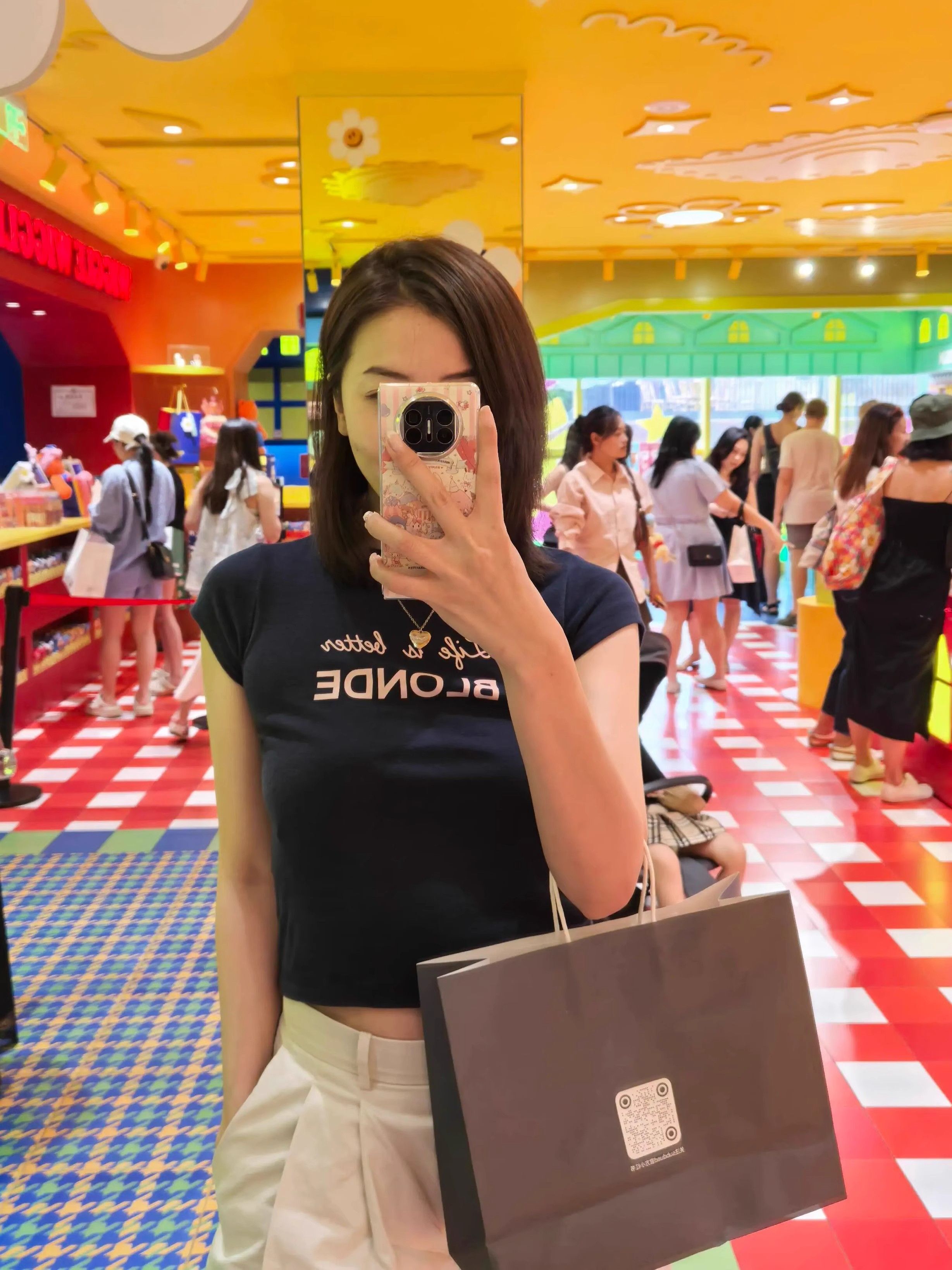 【1*1纯棉 常规款】印花正肩常规短袖 高弹力新款夏季修身显