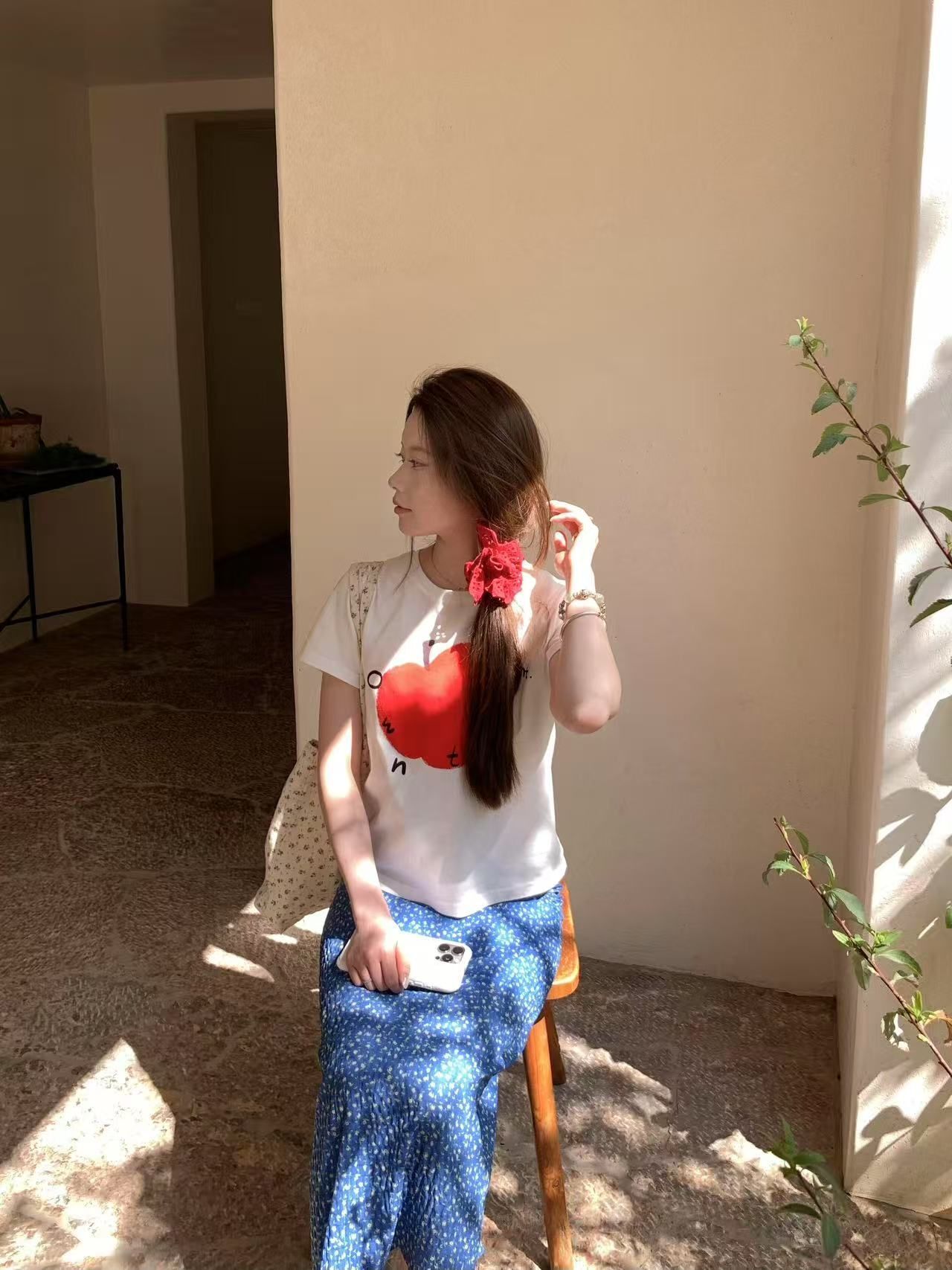 【1*1纯棉 常规款】印花正肩常规短袖 高弹力新款夏季修身显