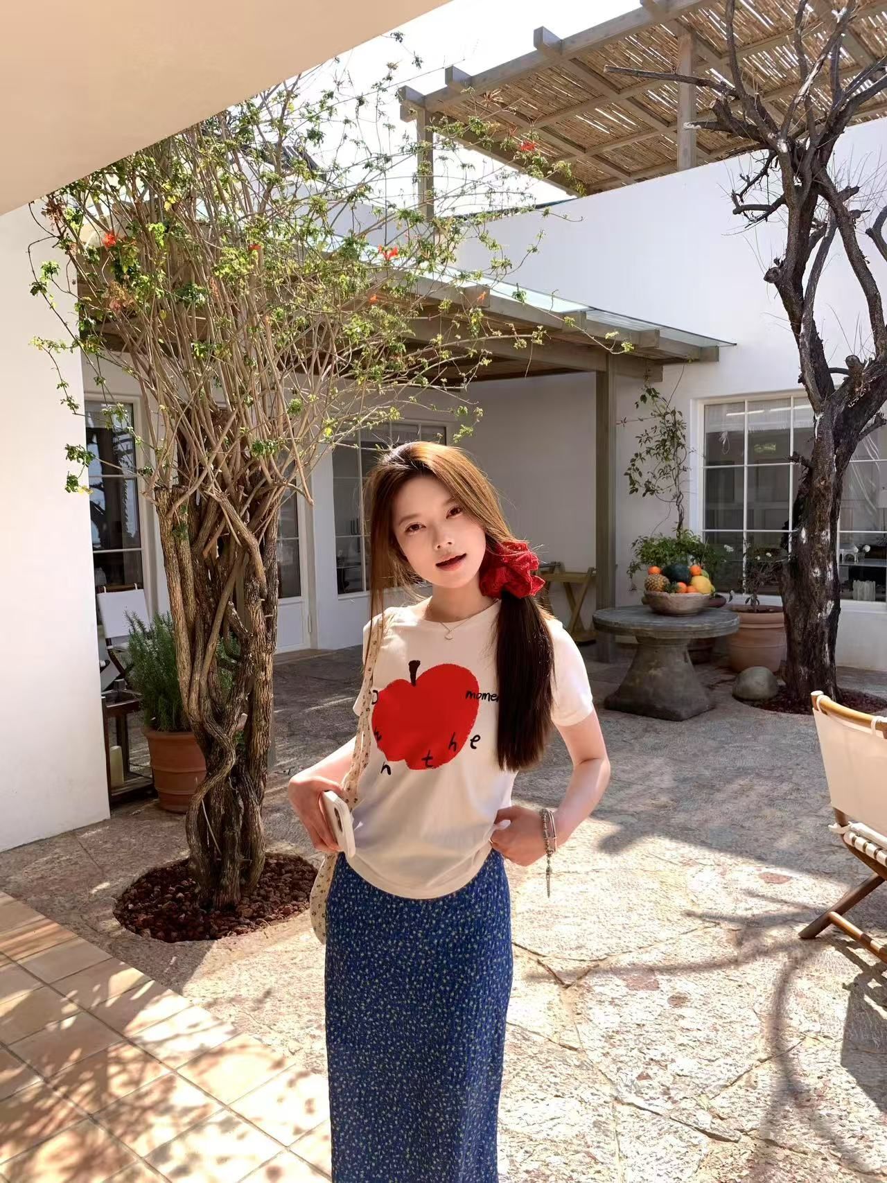 【1*1纯棉 常规款】印花正肩常规短袖 高弹力新款夏季修身显