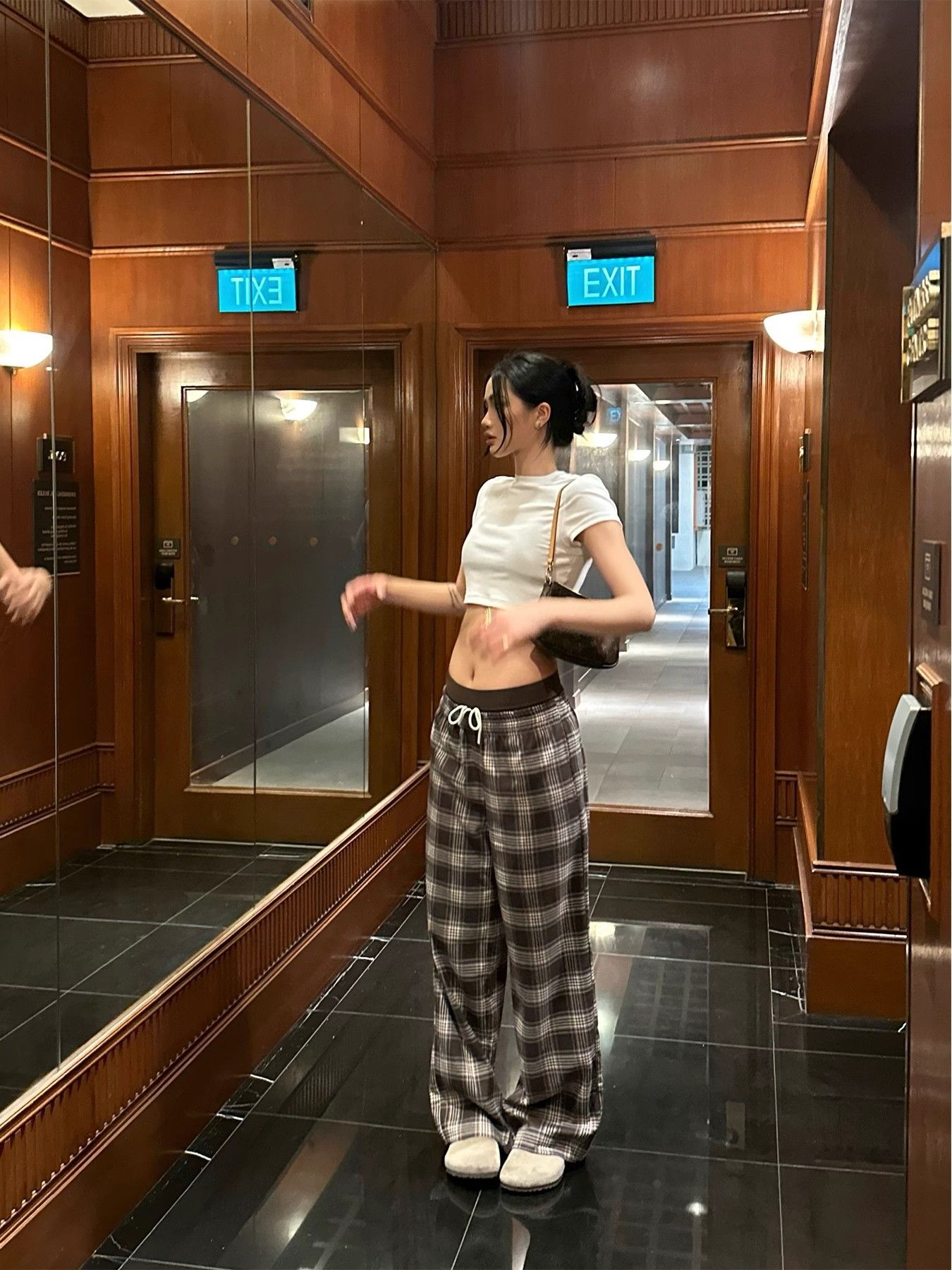 1*1纯棉 高弹力新款夏季短袖短款搭配高腰裤修身显瘦洋气上衣