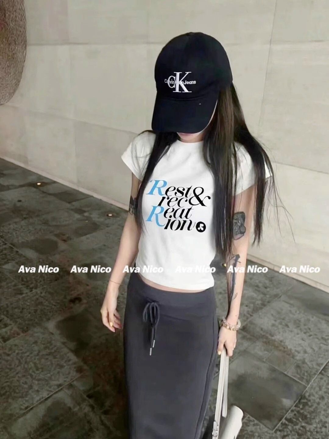 【包肩包领】夏日多巴胺穿搭恤美式短款辣妹修身