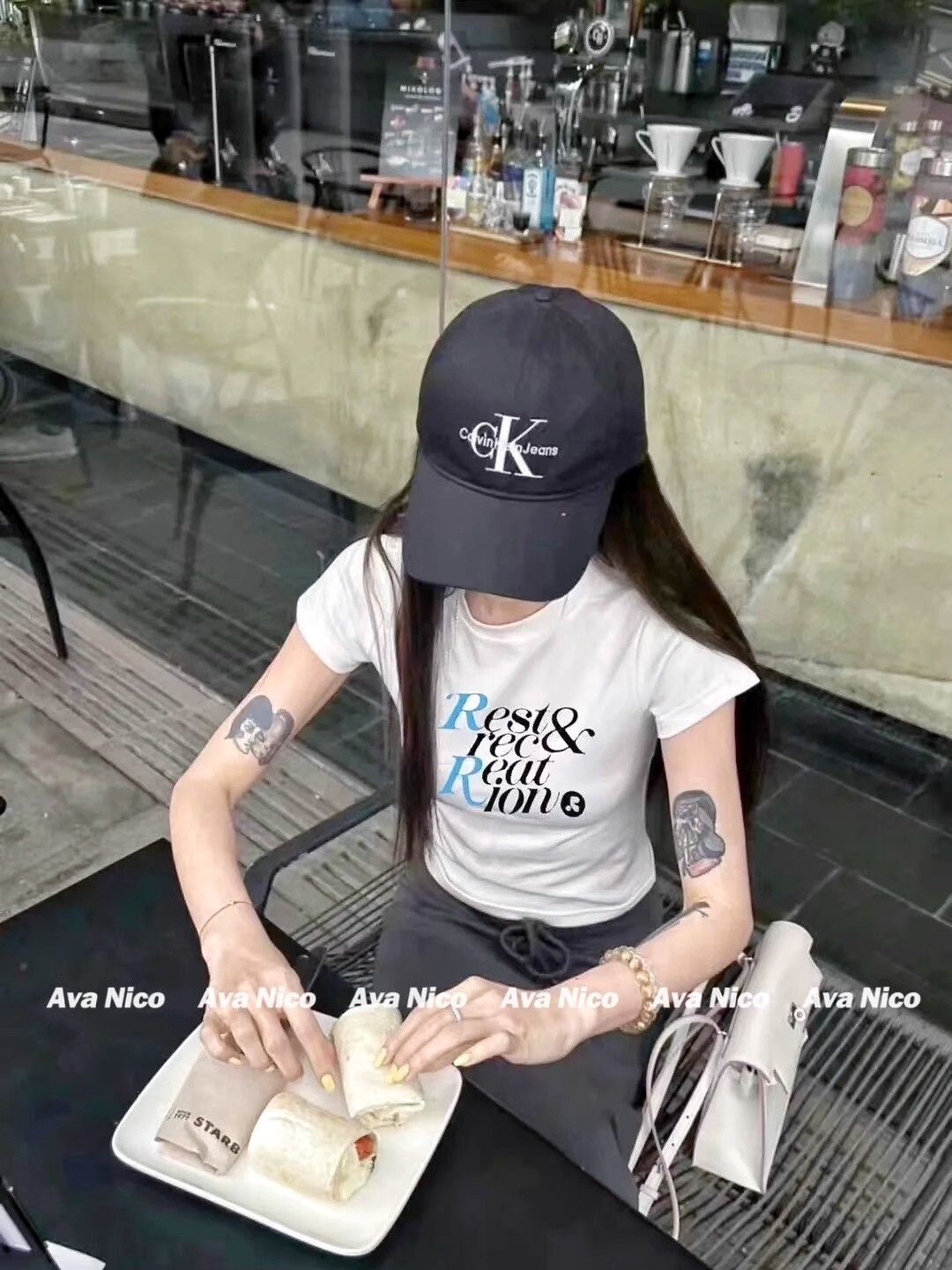 【包肩包领】夏日多巴胺穿搭恤美式短款辣妹修身