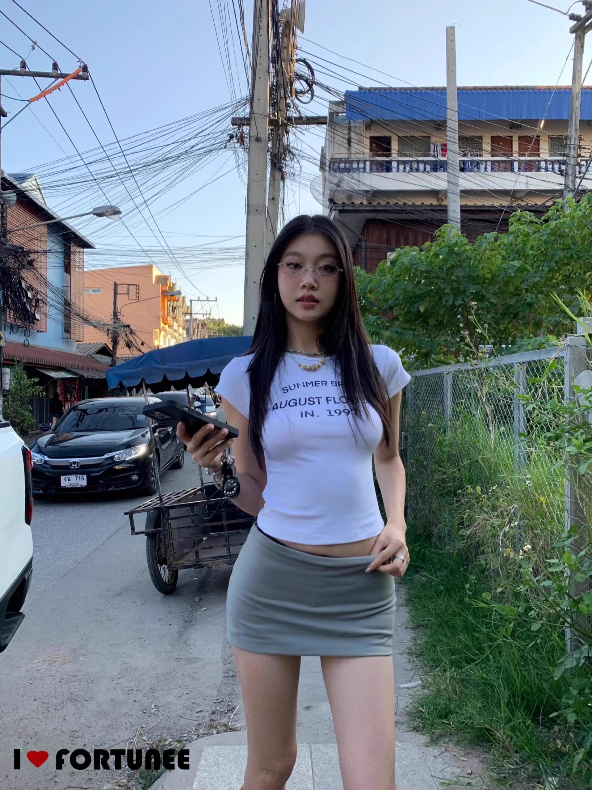 1*1纯棉 高弹力新款夏季短袖短款搭配高腰裤修身显瘦洋气上衣