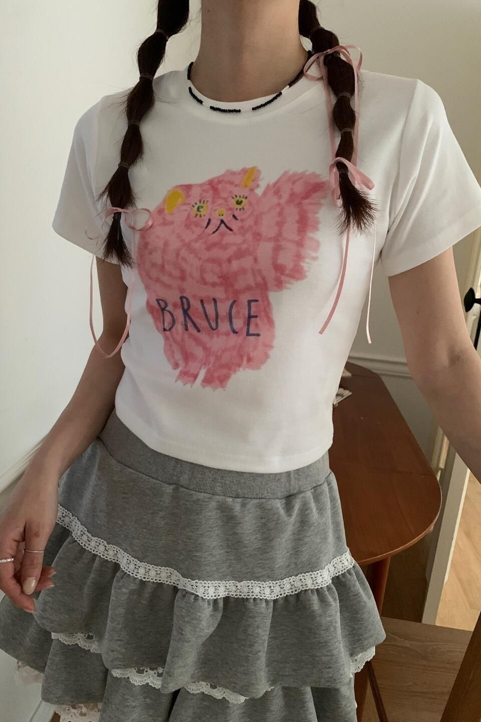 1*1纯棉 高弹力新款夏季短袖短款搭配高腰裤修身显瘦洋气上衣