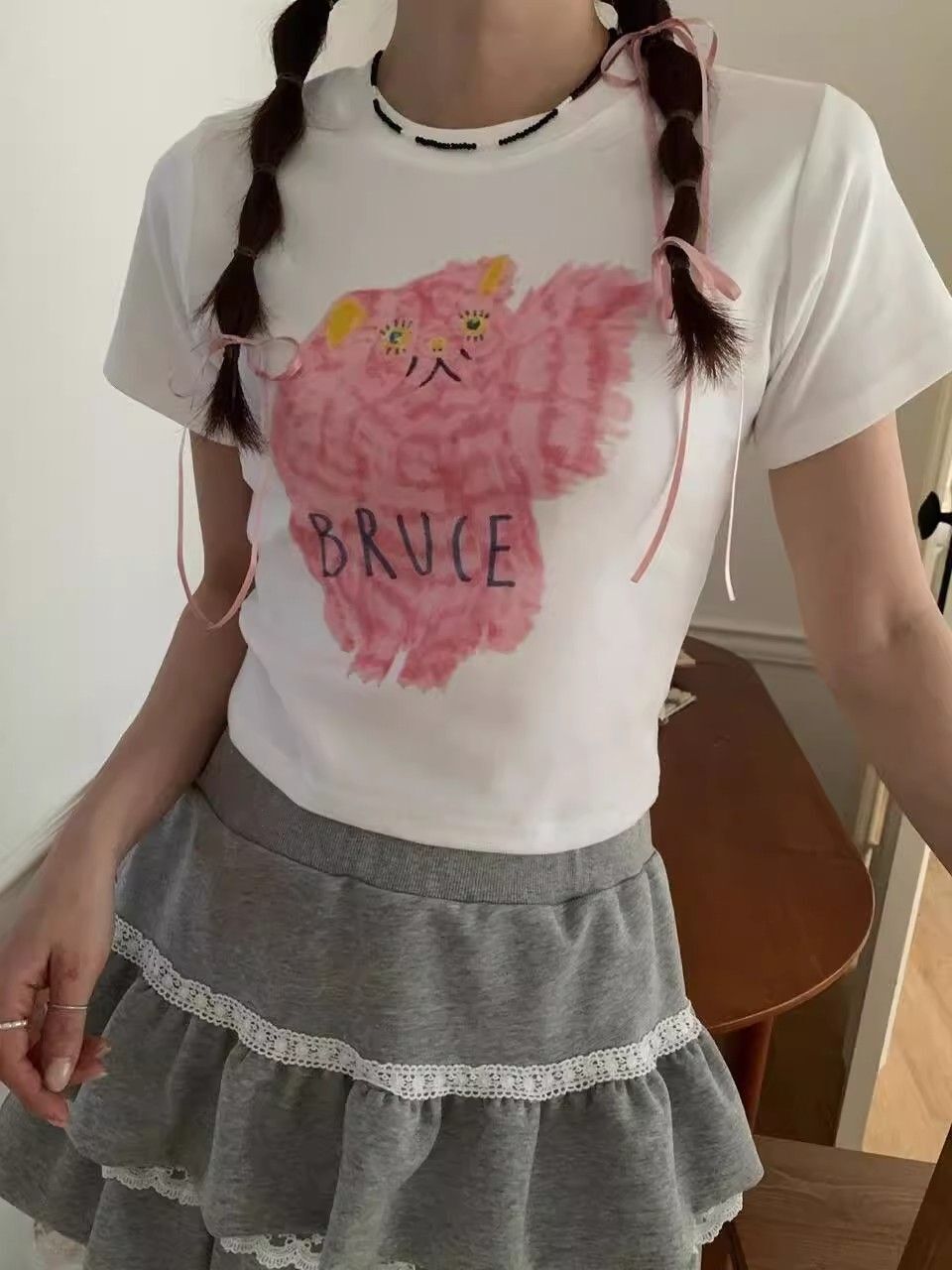 1*1纯棉 高弹力新款夏季短袖短款搭配高腰裤修身显瘦洋气上衣