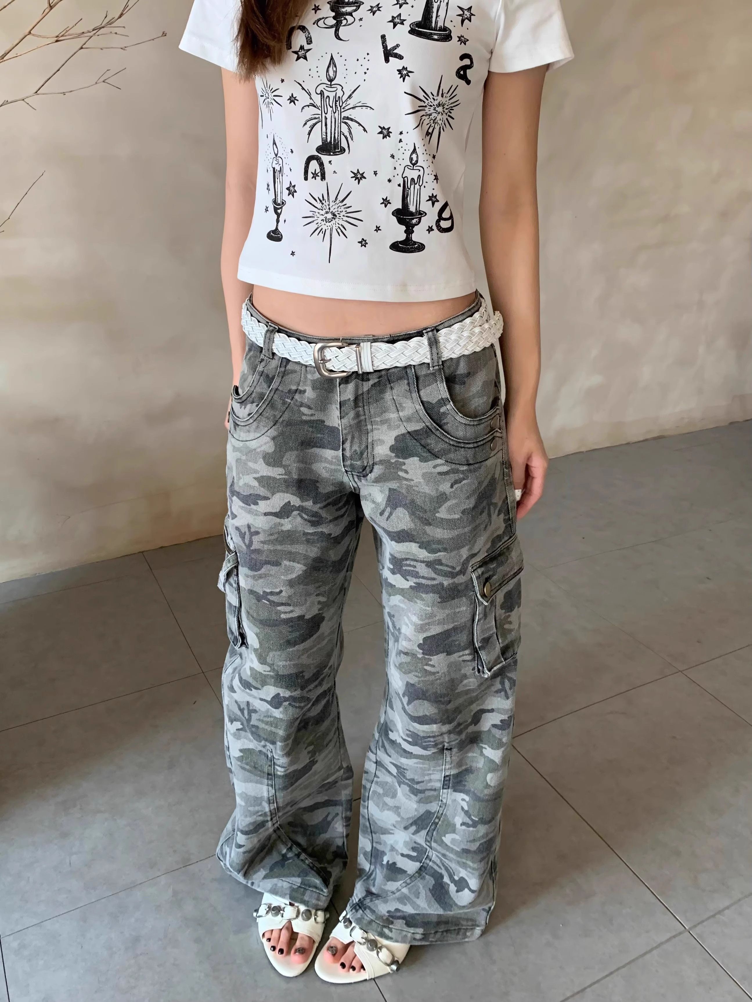 【1*1纯棉 常规款】印花正肩常规短袖 高弹力新款夏季修身显